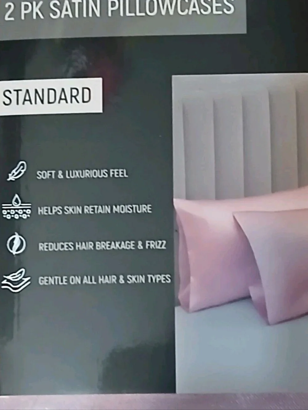 Steve Madden satin pillowcases Lilac Pink